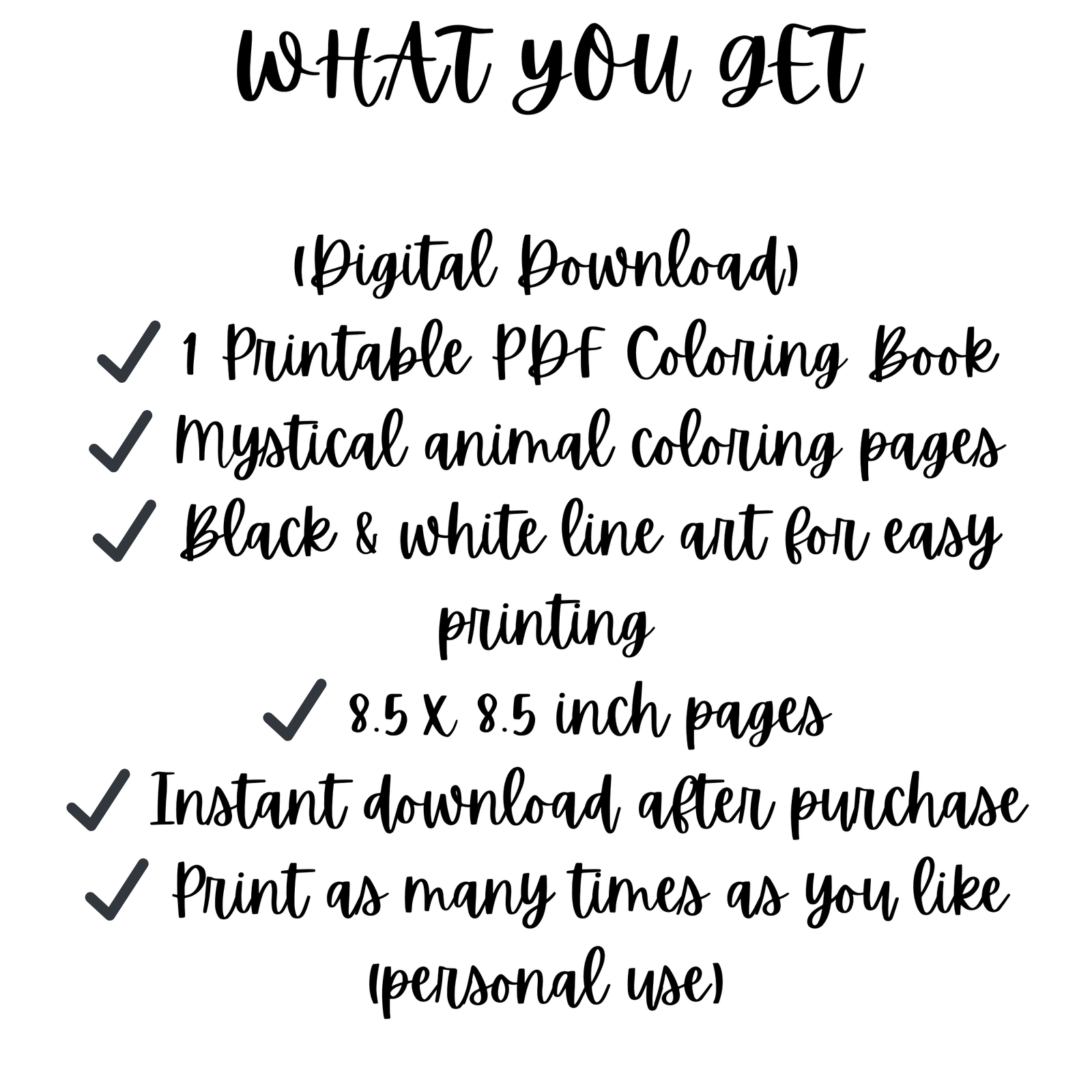 Mystical Animals Coloring Book - Printable PDF - Image 5